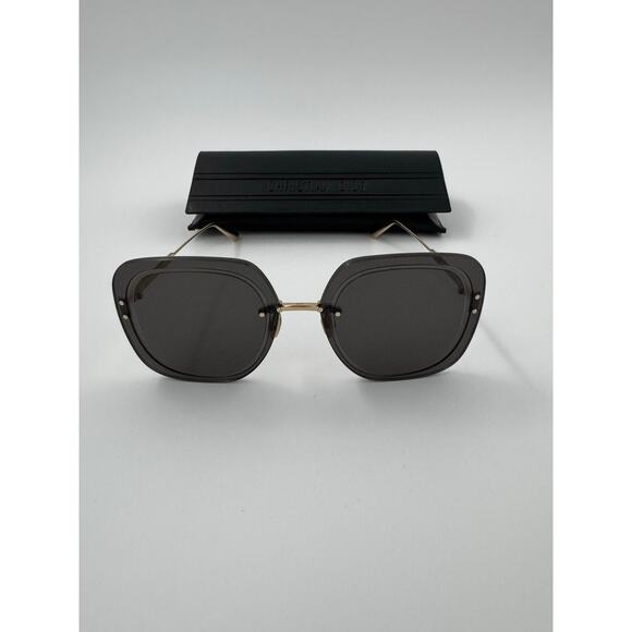 Christian Dior Oversized Square Sunglasses with Gold Metal Temples Model OR-0220 - Picture 1 of 4